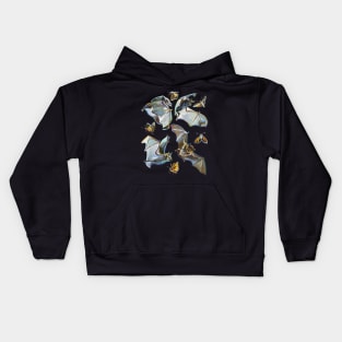 Psychedelic Flying Bats and Moths Kids Hoodie